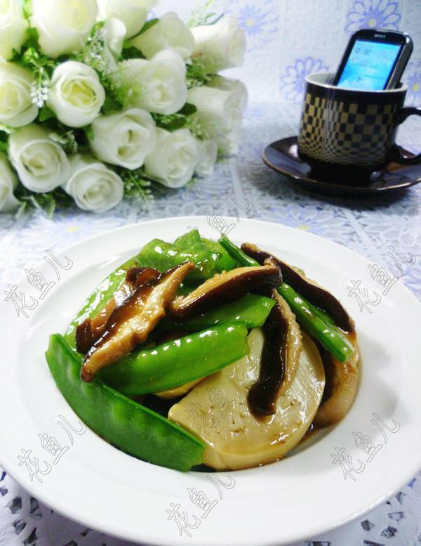 香菇荷蘭豆拌小素雞的做法-家常味拌菜譜