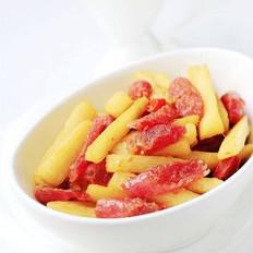 山藥炒香腸的做法-家常味炒菜譜