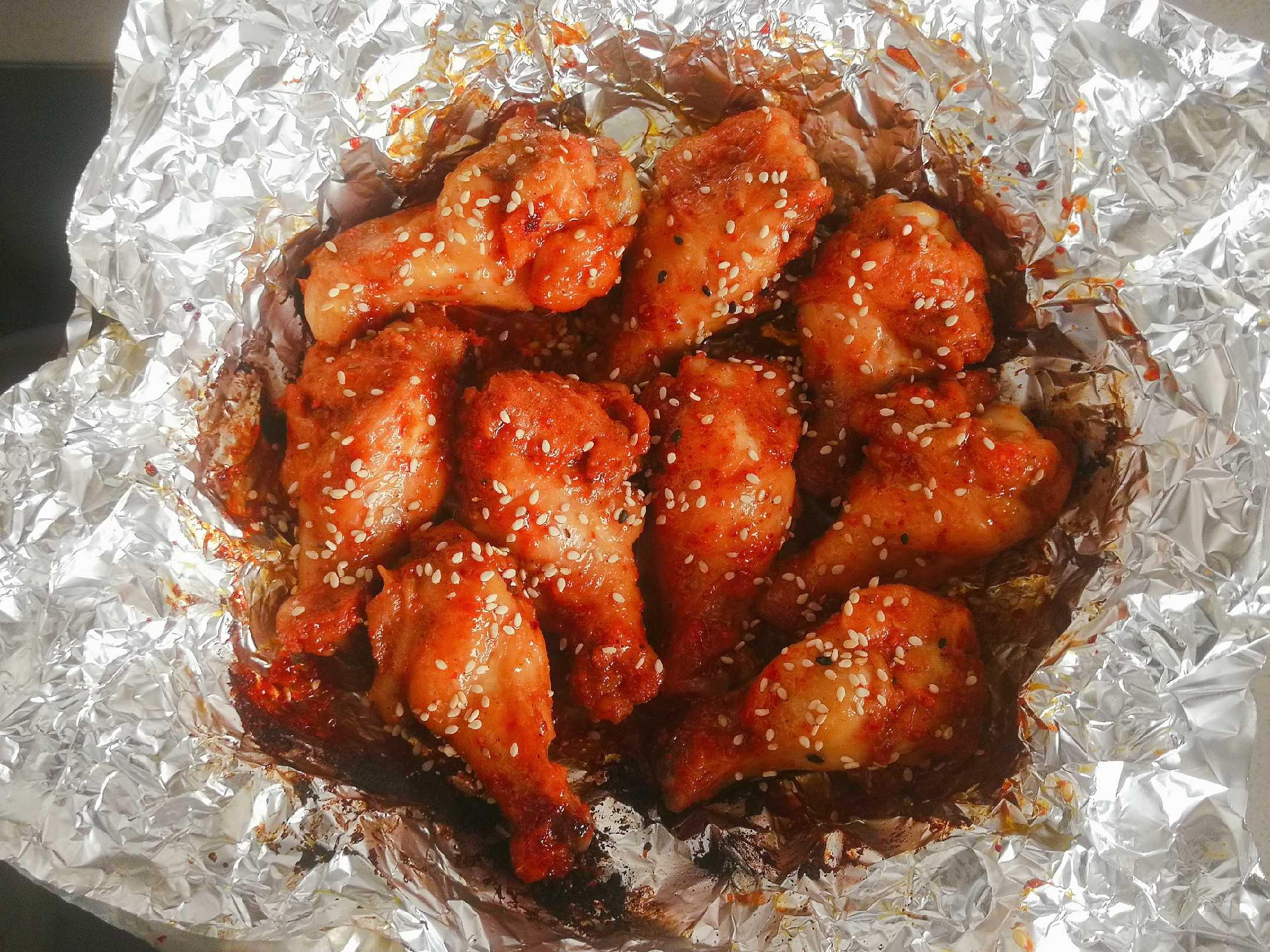 自制蜜汁烤雞翅根，外酥里嫩好吃到轉(zhuǎn)圈圈的做法-香辣味烤菜譜