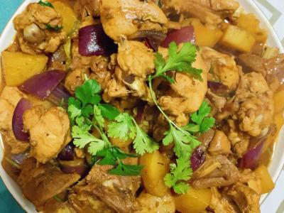 家庭版大盤雞的做法-咸鮮味燉菜譜