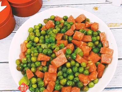 青豆炒火腿的做法-咸鮮味炒菜譜