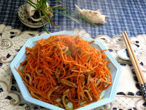 肉絲炒胡蘿卜的做法-家常味炒菜譜