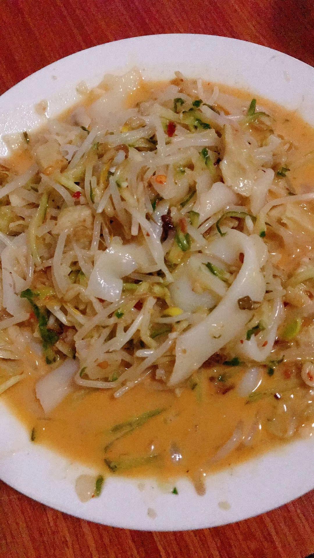 自制涼皮，的做法-麻辣味拌菜譜