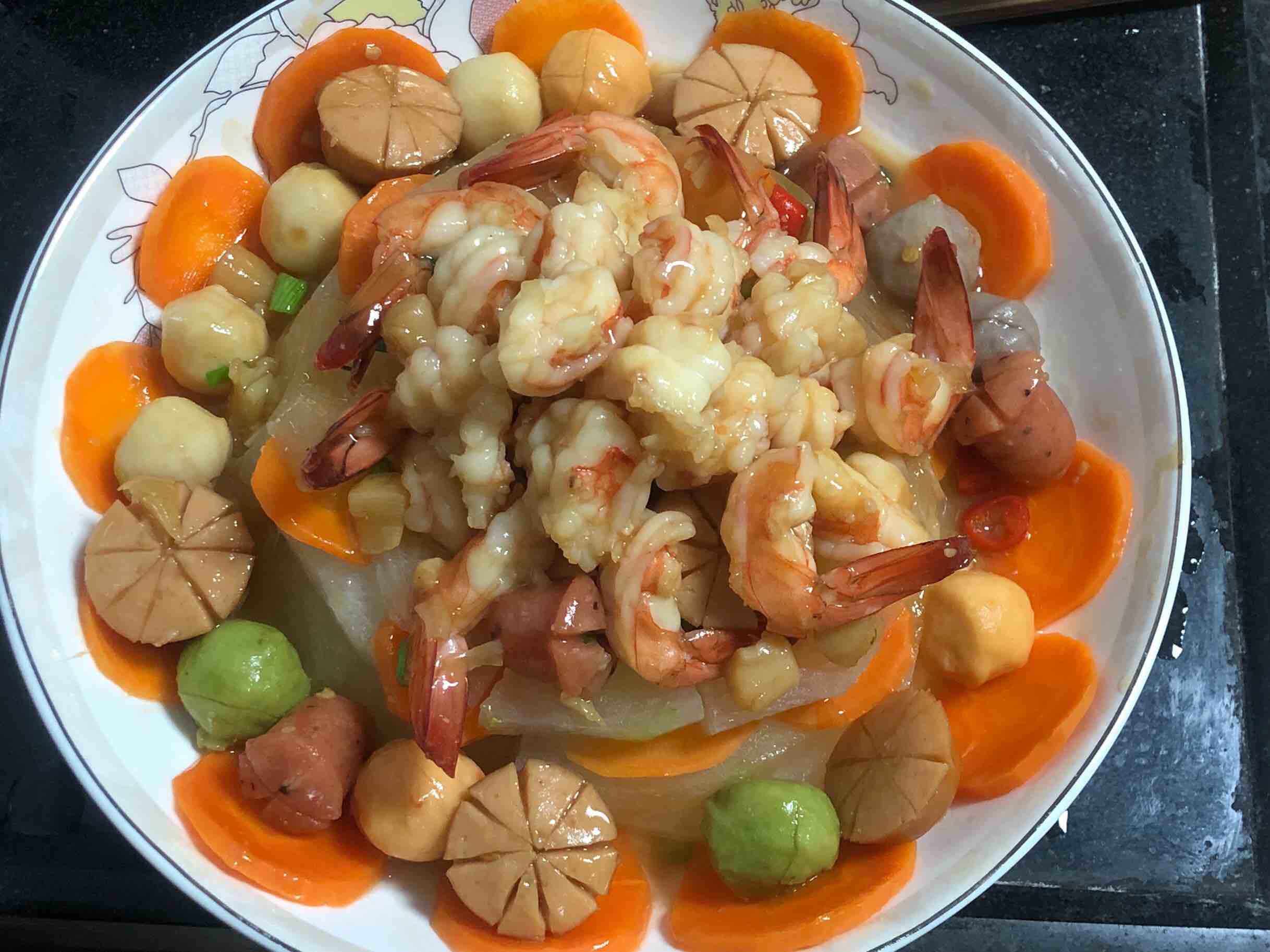 花開富貴之爆炒蝦仁的做法-咸鮮味蒸菜譜