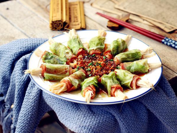 培根包菜卷的做法-咸鮮味蒸菜譜