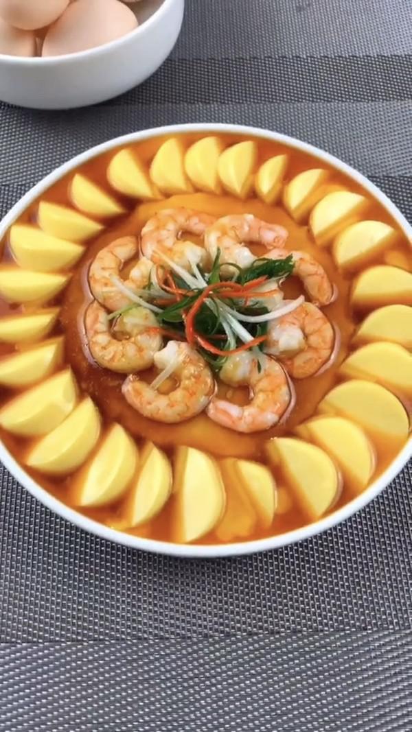 蝦仁雞蛋的做法-咸鮮味蒸菜譜