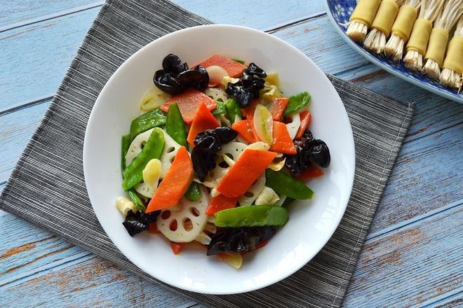 荷塘小炒的做法-咸鮮味炒菜譜