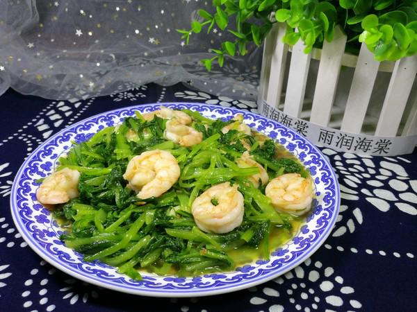 小白菜炒蝦仁的做法-家常味炒菜譜