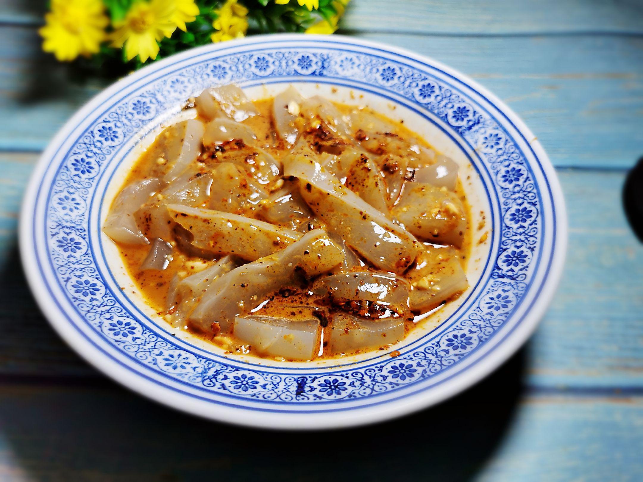 紅薯涼粉的做法-酸辣味煮菜譜