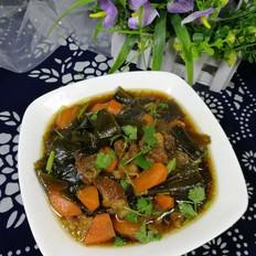 牛筋燉海帶扣的做法-家常味燉菜譜