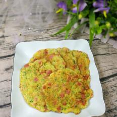 西蘭花菜餅的做法-家常味煎菜譜