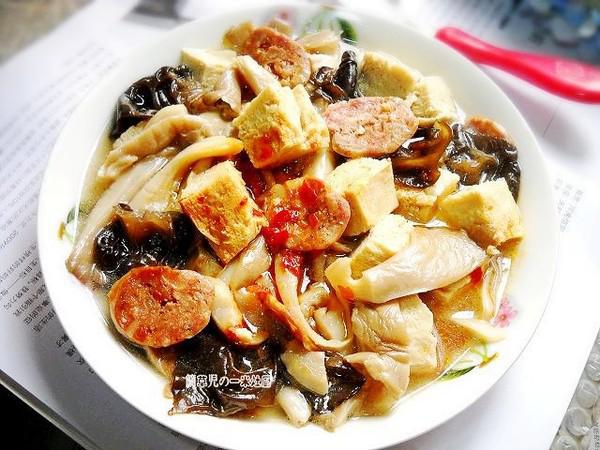 菇耳凍豆腐的做法-咸鮮味燉菜譜