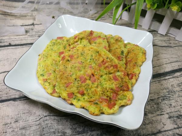 西蘭花菜餅的做法-家常味煎菜譜