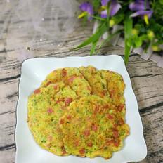 西蘭花菜餅的做法-家常味煎菜譜