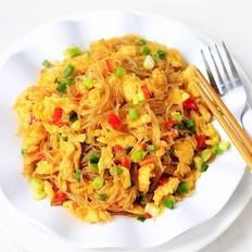 粉絲炒雞蛋的做法-家常味炒菜譜