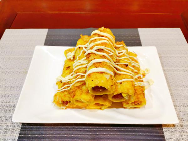 網紅香腸卷蒸烤箱版的做法-咸鮮味烤菜譜