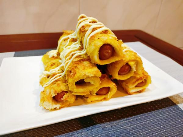 網紅香腸卷蒸烤箱版的做法-咸鮮味烤菜譜