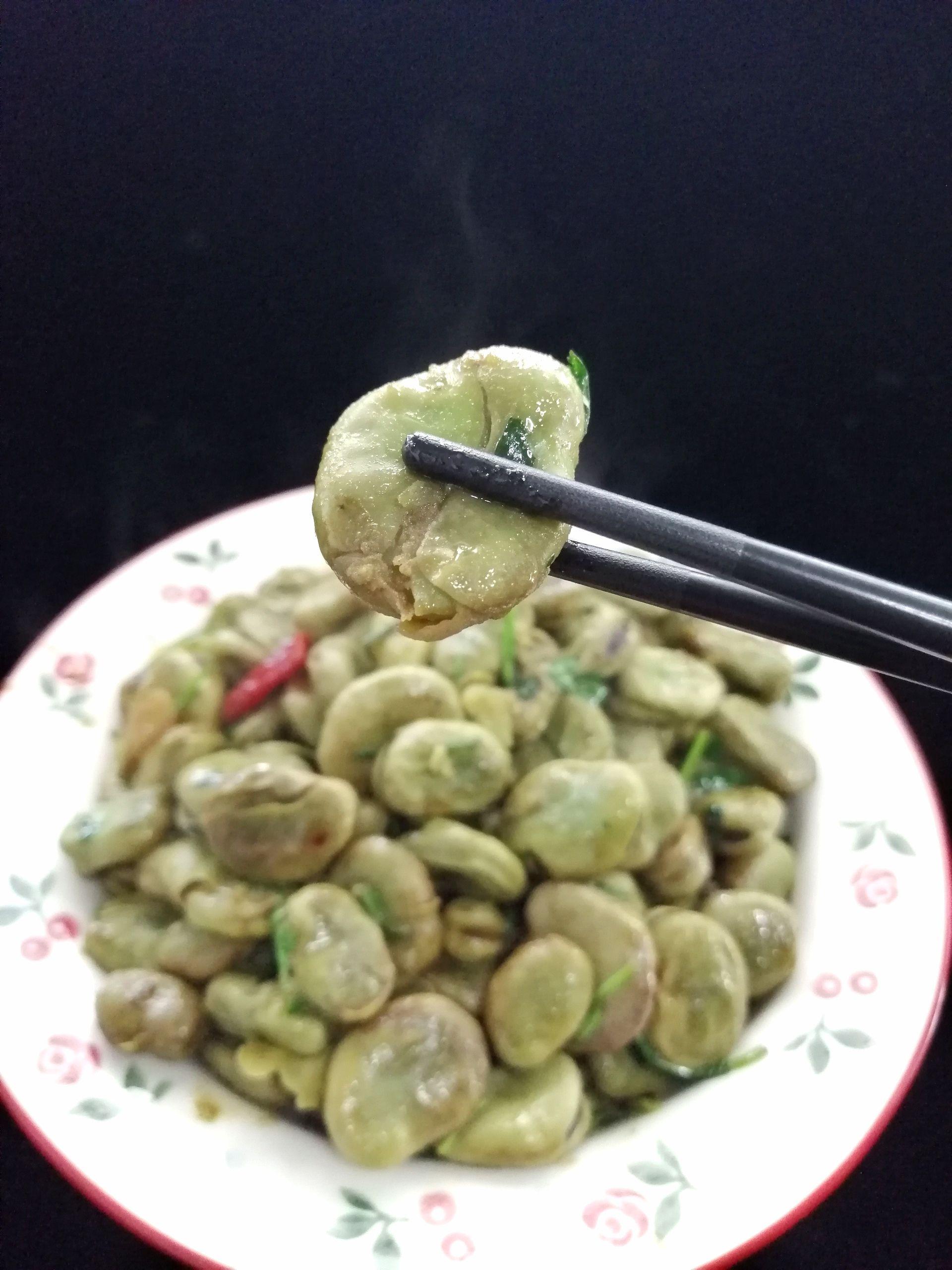 干煸蠶豆的做法-家常味炒菜譜