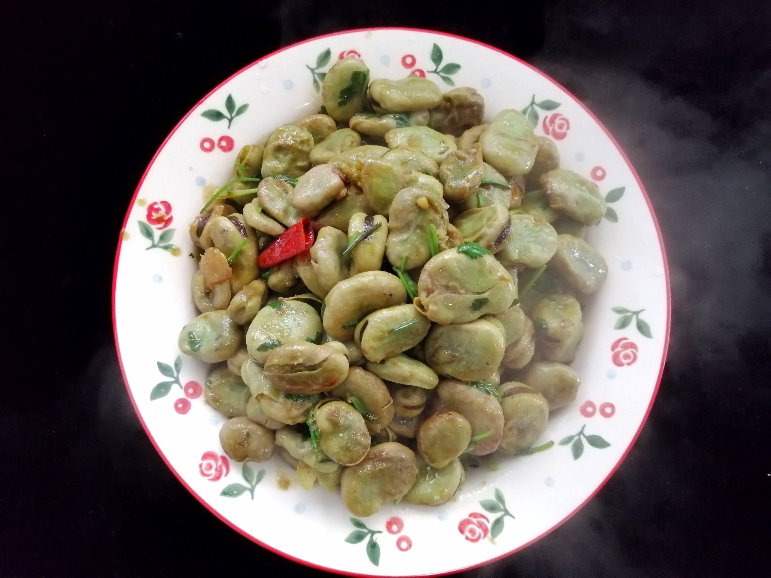 干煸蠶豆的做法-家常味炒菜譜