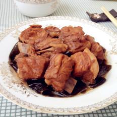 回鍋排骨燴海帶的做法-咸鮮味燴菜譜