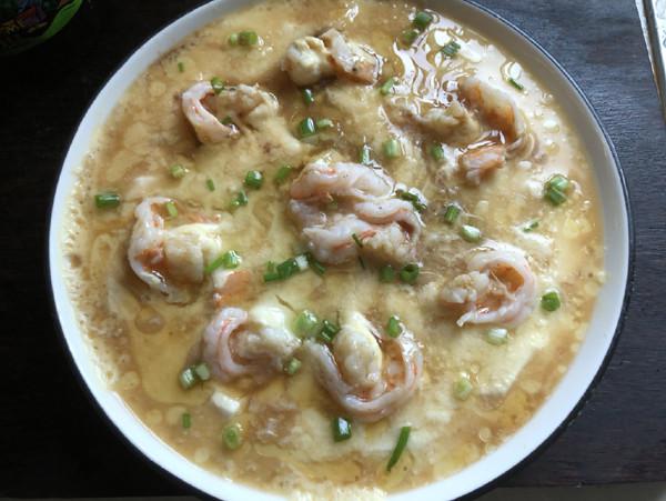 蝦仁豆腐燉蛋的做法-咸鮮味蒸菜譜