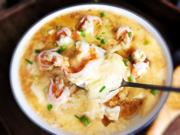 蝦仁豆腐燉蛋的做法-咸鮮味蒸菜譜