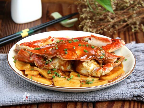 梭子蟹炒年糕的做法-咸鮮味炒菜譜