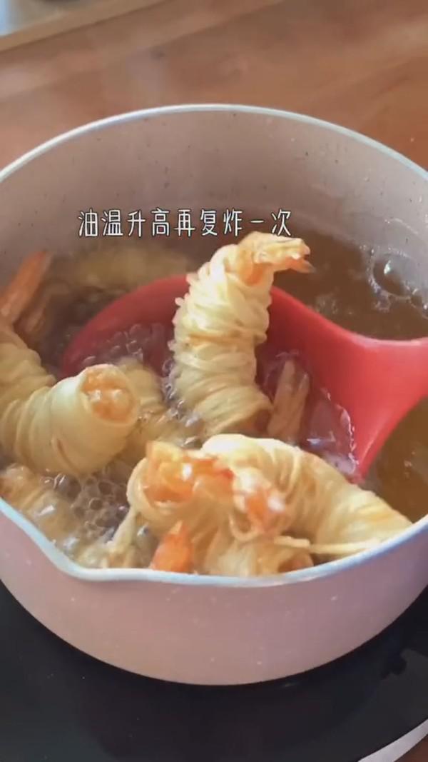 千絲萬縷蝦的做法-咸鮮味炸菜譜