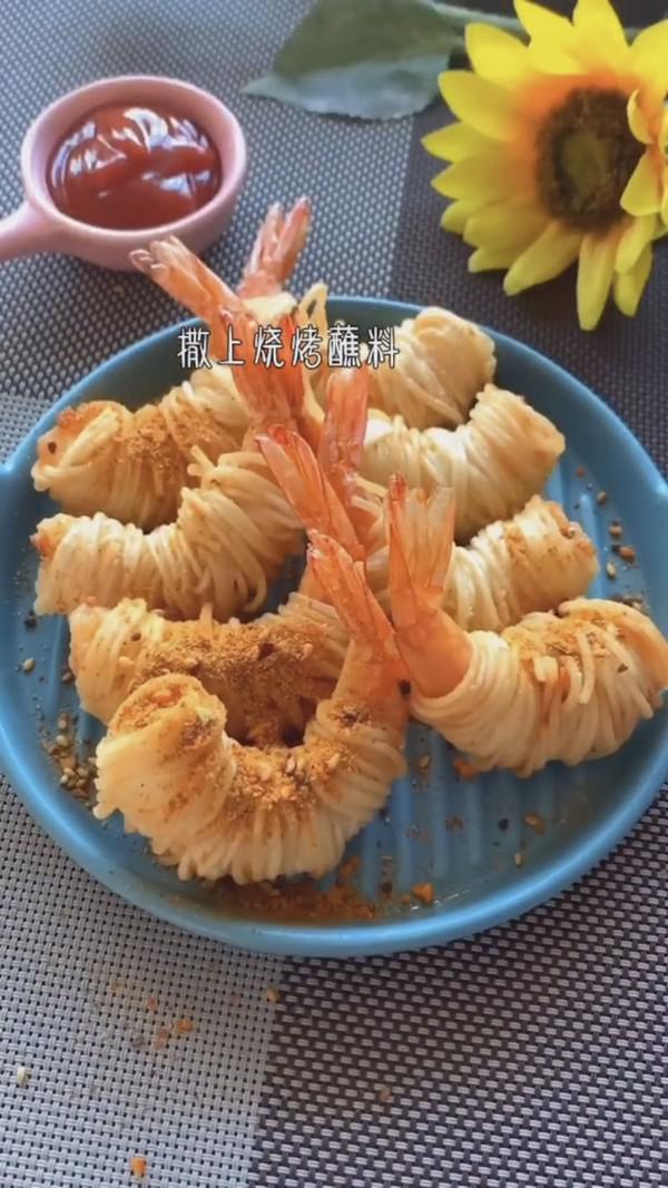 千絲萬縷蝦的做法-咸鮮味炸菜譜