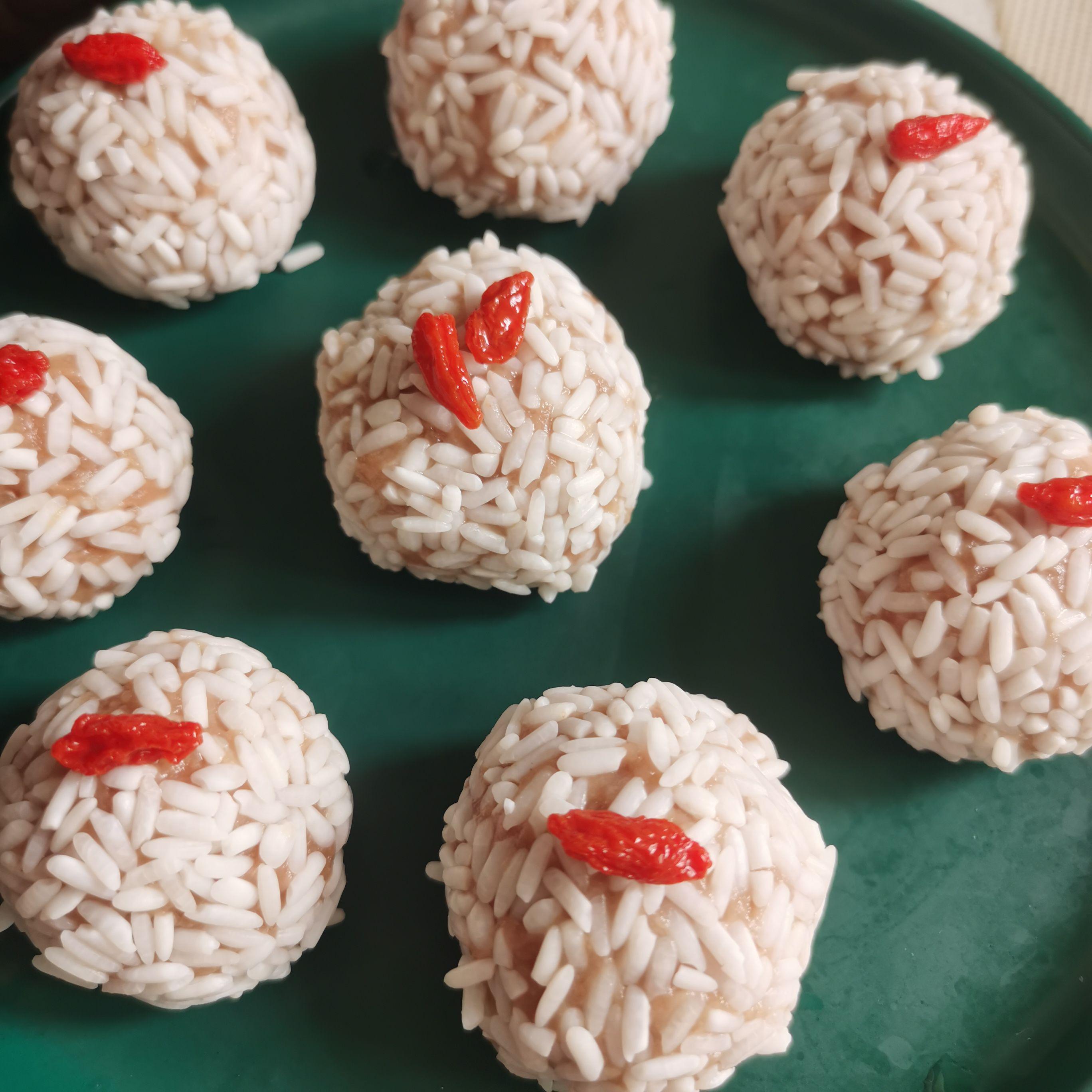 糯米珍珠丸子的做法-家常味蒸菜譜-易網健康養生網 糯米珍珠丸子的做法-家常味蒸菜譜