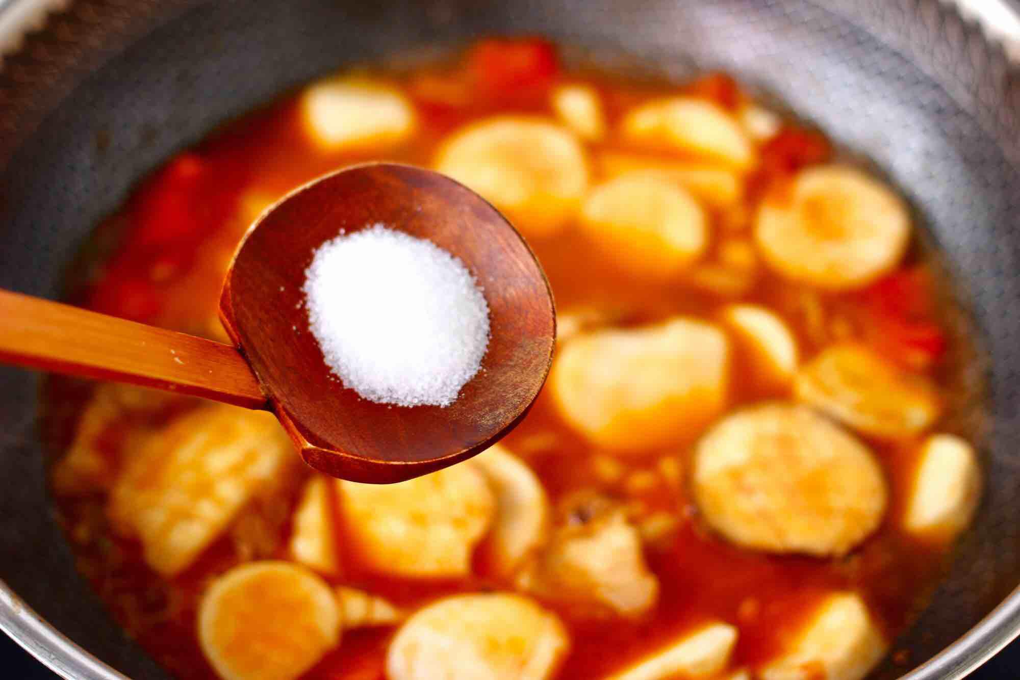 杏鮑菇扇貝花肉煲的做法-家常味燉菜譜