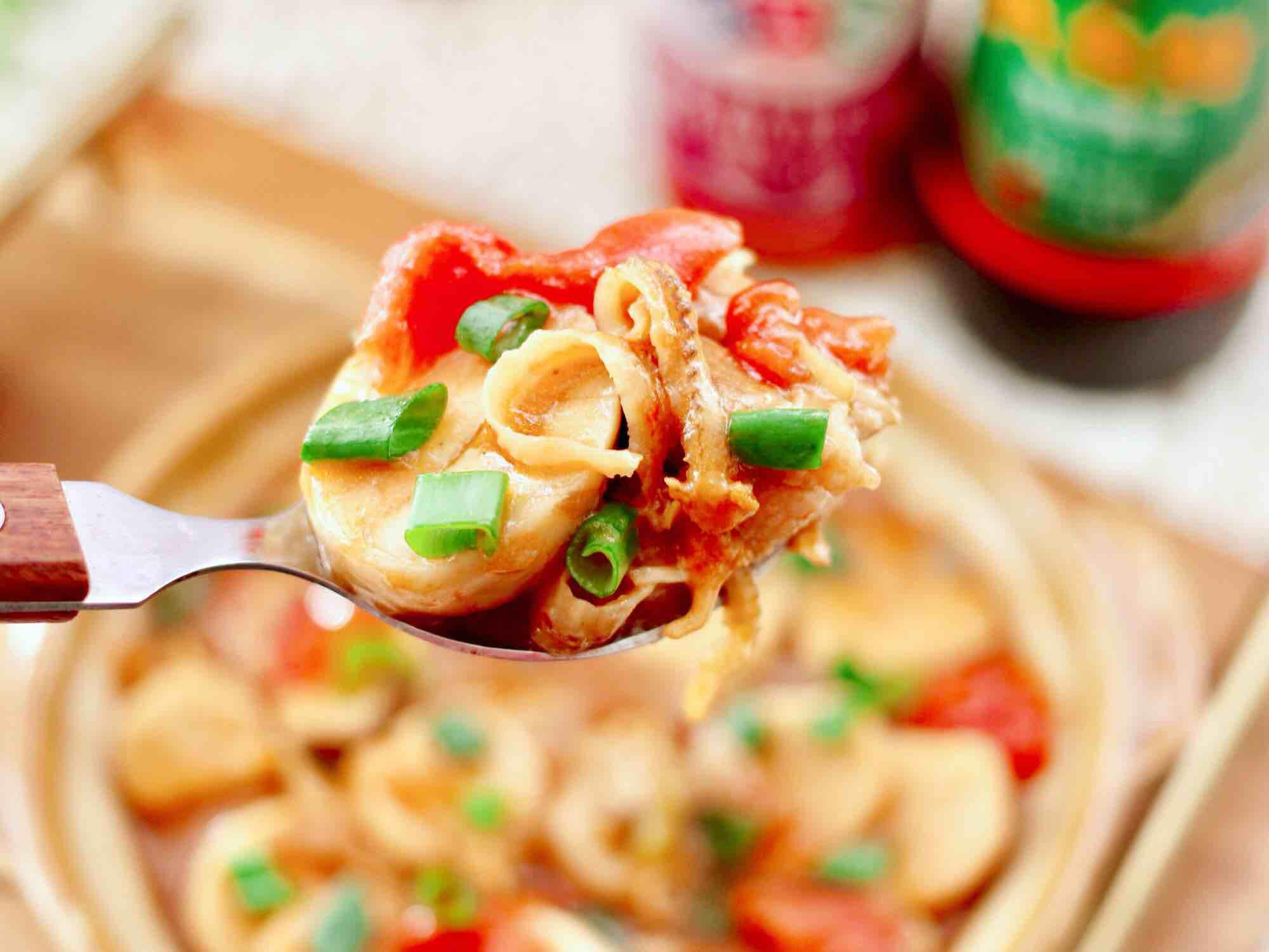 杏鮑菇扇貝花肉煲的做法-家常味燉菜譜