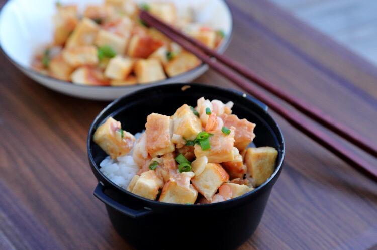 蝦仁豆腐的做法-咸鮮味炒菜譜