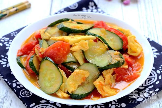 西紅柿黃瓜炒蛋的做法-家常味炒菜譜