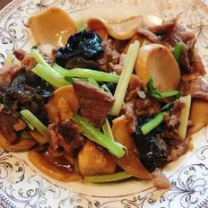 杏鮑菇肉片的做法-家常味炒菜譜