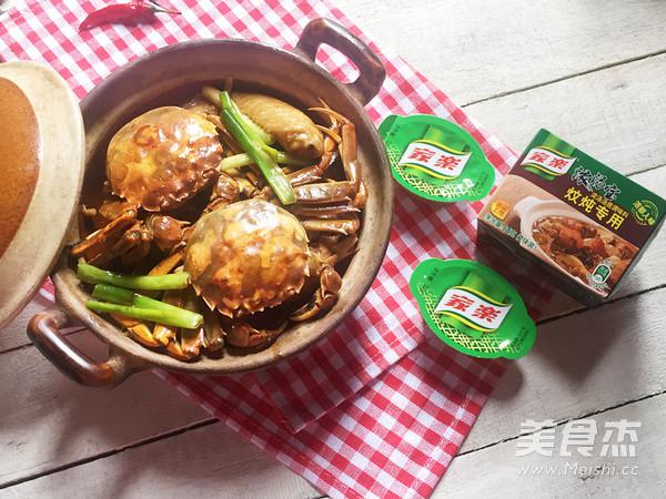 大閘蟹燜滑雞的做法-家常味燜菜譜