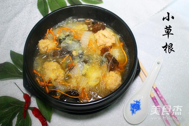 蟲草白菜木耳肉丸粉絲湯的做法-家常味砂鍋菜譜-易網健康養生網 蟲草白菜木耳肉丸粉絲湯的做法-家常味砂鍋菜譜