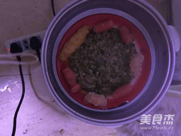 蒿子桿蒸肉餅的做法-咸鮮味蒸菜譜