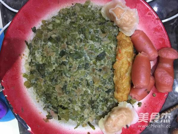 蒿子桿蒸肉餅的做法-咸鮮味蒸菜譜