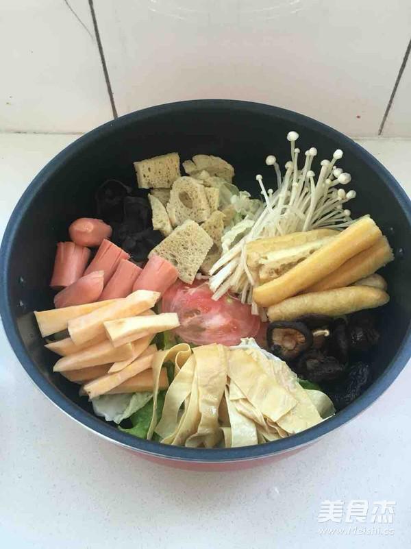 韓國(guó)年糕芝士火鍋的做法-咖喱味燉菜譜