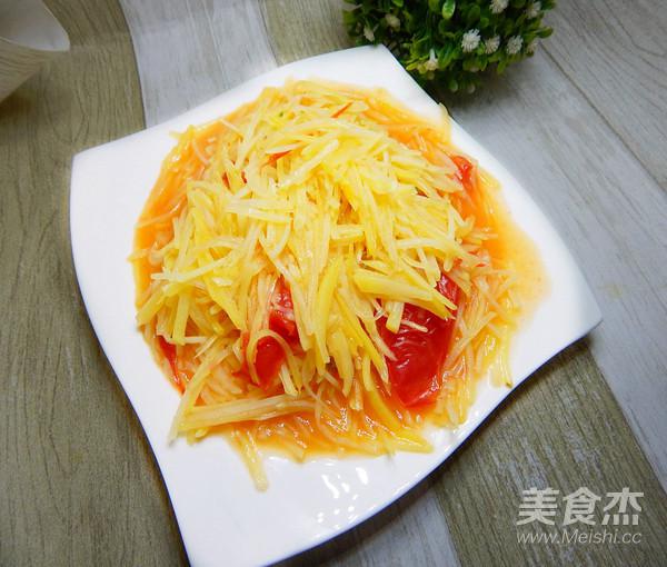 西紅柿炒土豆絲的做法-家常味炒菜譜