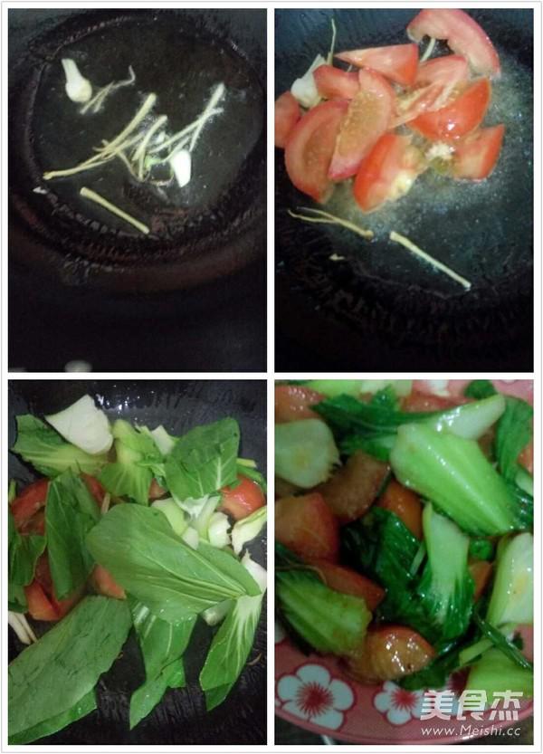 西紅柿青菜小餛飩的做法-咸鮮味煮菜譜