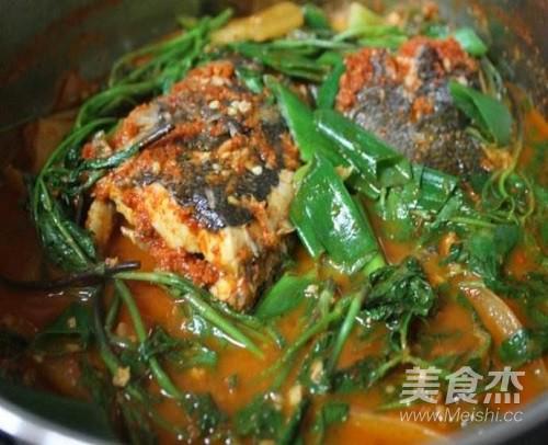 用潮白黑魚做韓國辣魚湯的做法-香辣味煮菜譜