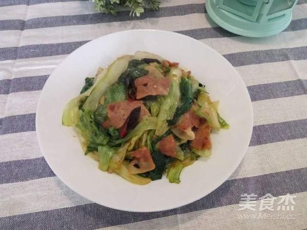 培根熗炒西生菜的做法-咸鮮味炒菜譜