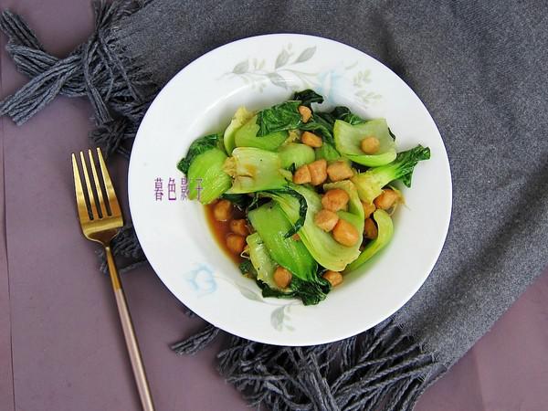 油菜炒扇貝柱的做法-咸鮮味炒菜譜