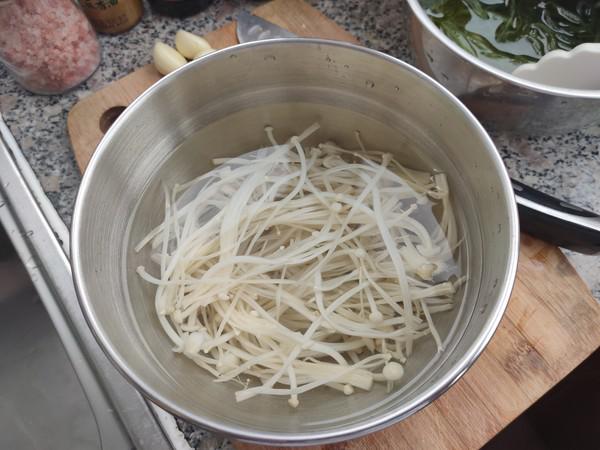 金針菇拌海帶絲的做法-咸鮮味拌菜譜