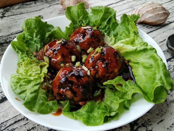 沒有豬肉的株肉獅子頭的做法-醬香味燉菜譜