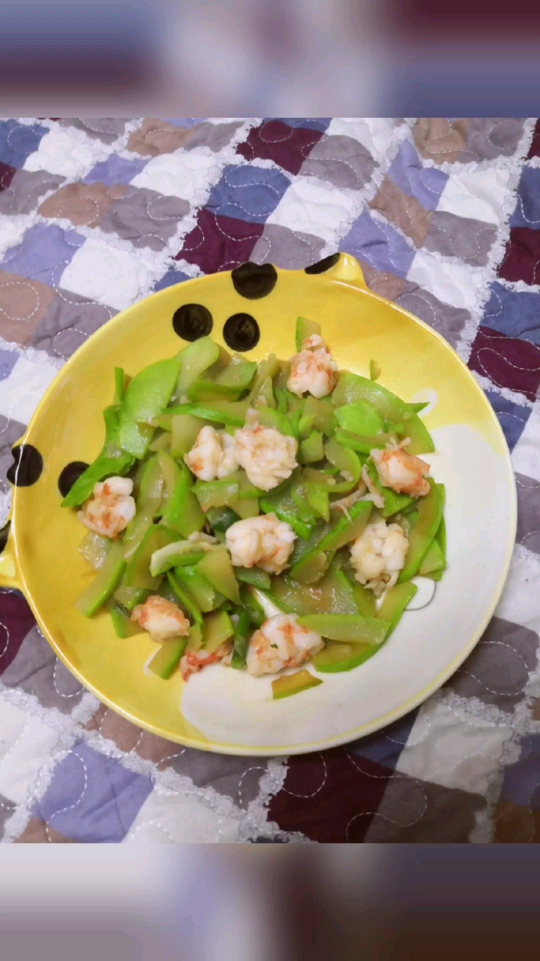 角瓜蝦仁的做法-家常味炒菜譜