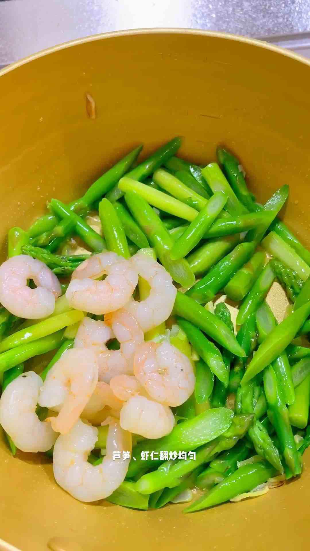 蘆筍炒蝦仁的做法-家常味炒菜譜