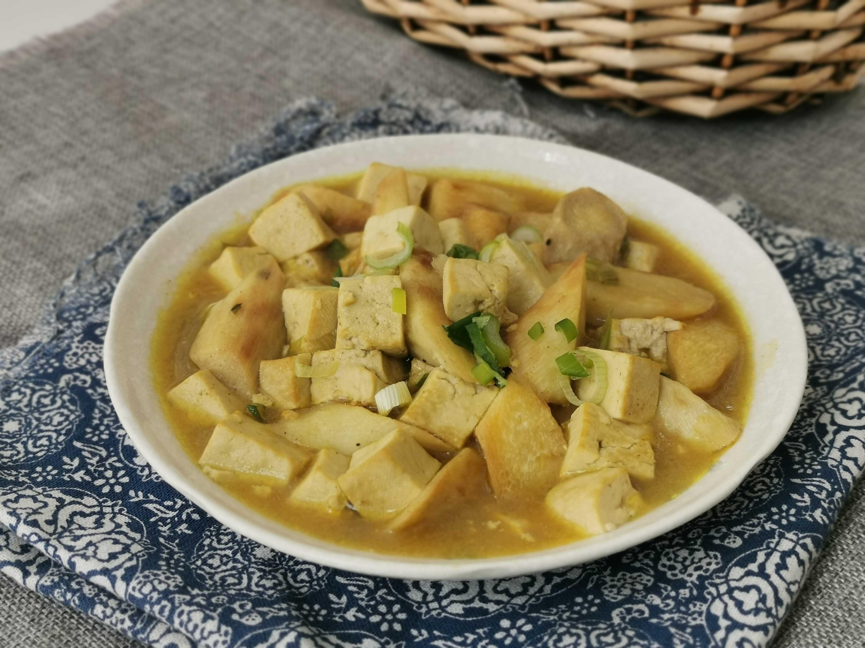 咖喱豆腐燉山藥的做法-咖喱味燉菜譜